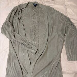 Simply Vera Vera Wang Open Cable-Panel Long Cardigan